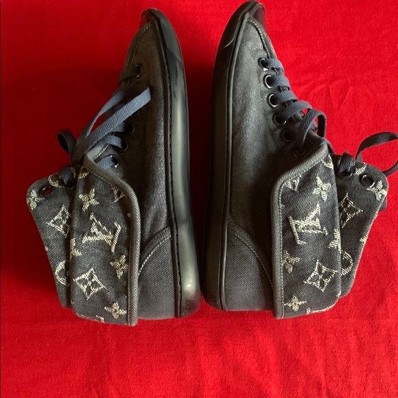 Louis Vuitton High/Low Top Denim Brea Sneakers sz 8/38 - Picture 3 of 13